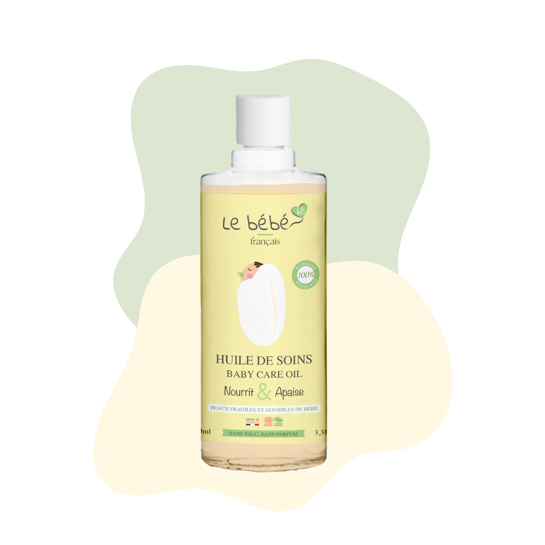 Huile de soins bébé bio massage et bain